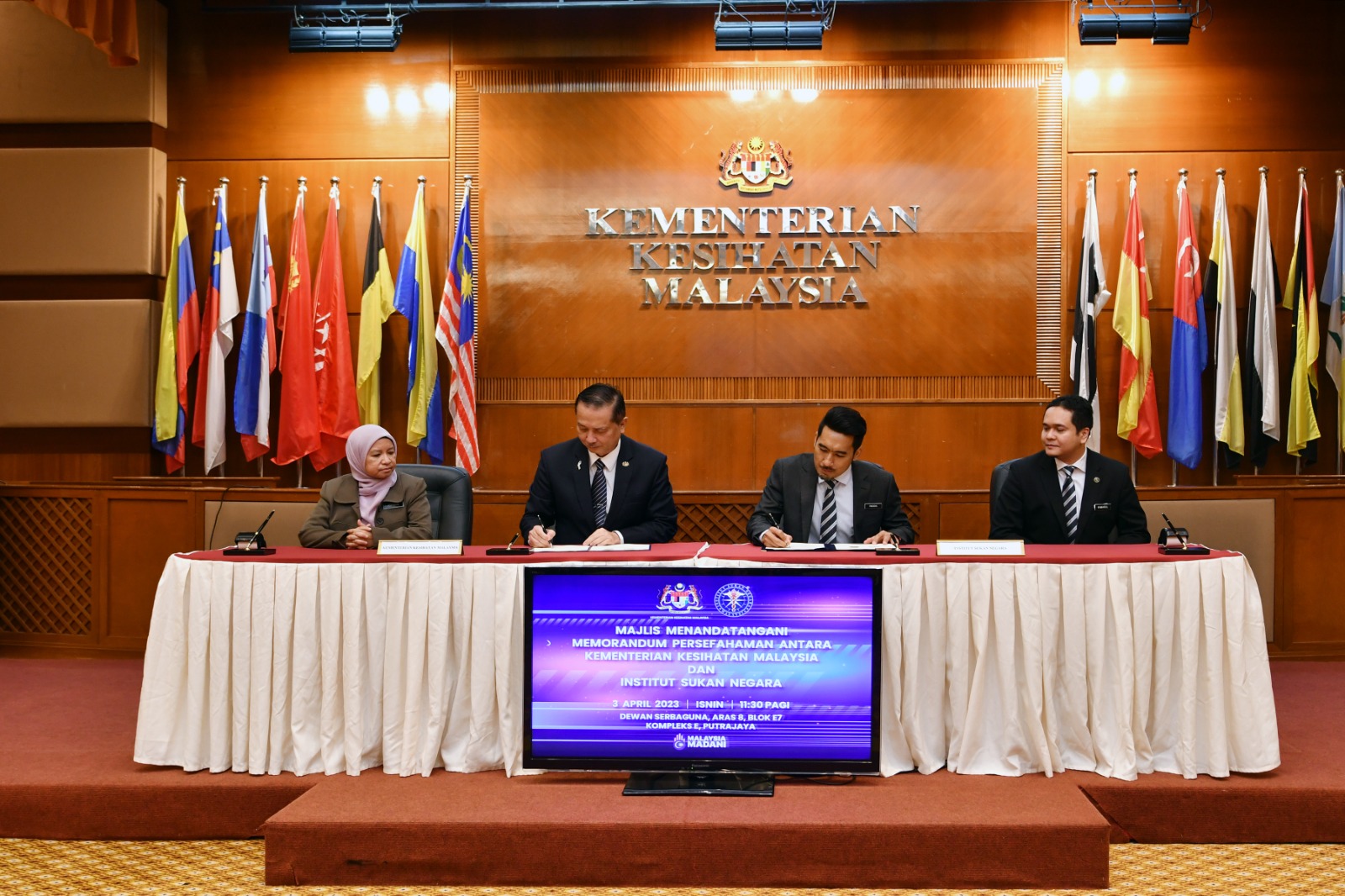 Majlis Menandatangani Memorandum Persefahaman Antara Kementerian Kesihatan Malaysia Dan Institut 